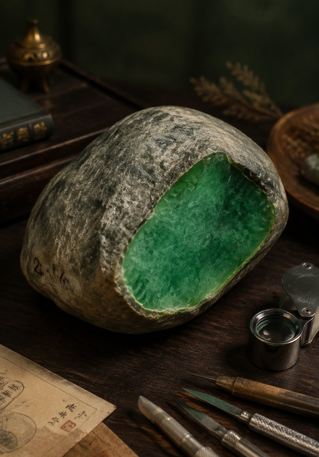 翡翠原石 Raw Jadeite Boulder