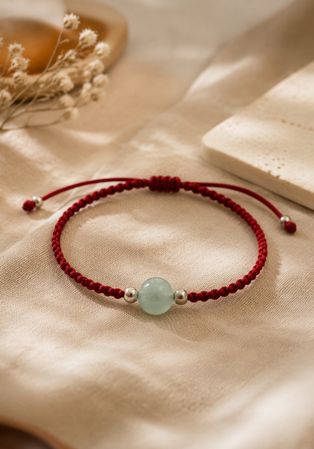 「小滿」翡翠手繩 Xiaoman jadeite cord bracelet