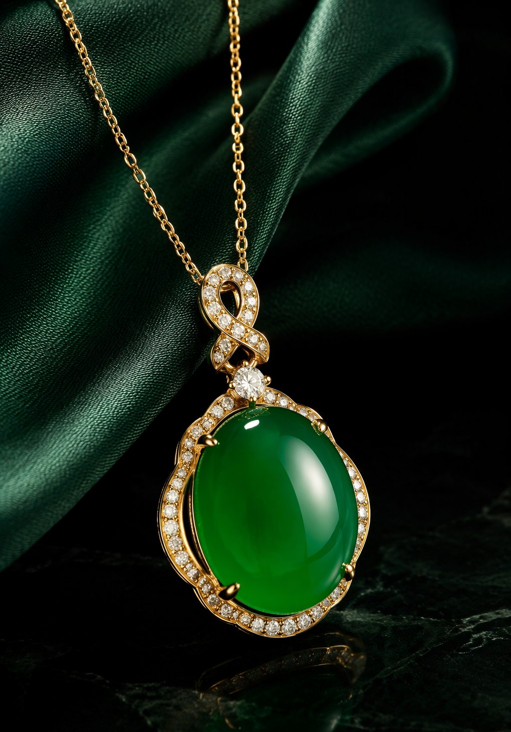 帝王綠翡翠吊墜 Imperial Green Jadeite Pendant